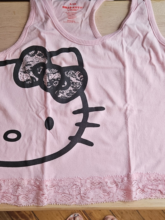 Hello Kitty Other - Hello Kitty Light Pink Lace-Trim Pajama Set.